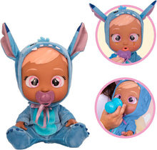 Cargar imagen en el visor de la galería, Stitch de los Bebés Llorones Cry Babies Lleva un pijamita de Stitch, llora lágrimas de verdad cuando no tiene su chupete 