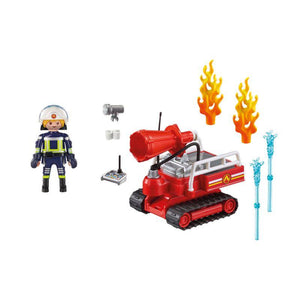 Playmobil City Action 9467  bomberos robot extintor de incendios, no hay fuego que resista las lanzas de agua que disparas