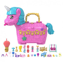 Carregar imagem no visualizador da galeria, Polly Pocket unicornio cofre maletin fiesta rosa minimuñecas minifiguras miniaturas