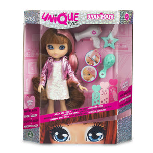 Unique Eyes Wow Hair Muñeca con mirada mágica - Giochi Preziosi MYM08000