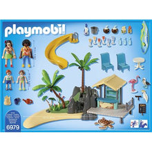 Cargar imagen en el visor de la galería,  Isla Resort - Playmobil Family Fun¡La familia Playmobil va a pasar unas maravillosas vacaciones en esta isla paradisíaca! Está lleno de actividades acuáticas: podrán nadar en el mar, deslizarse por un tobogán, bucear, surfear... 