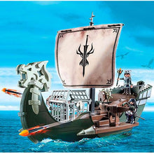 Carregar imagem no visualizador da galeria, Barco del Drago de Playmovil Dragons - Playmobil Surca los mares en busca de nuevas aventuras y batallas junto a Drago y su barco. Esta vez los piratas inundan los mares y tu puedes ser el capitán . set de 45 piezas,