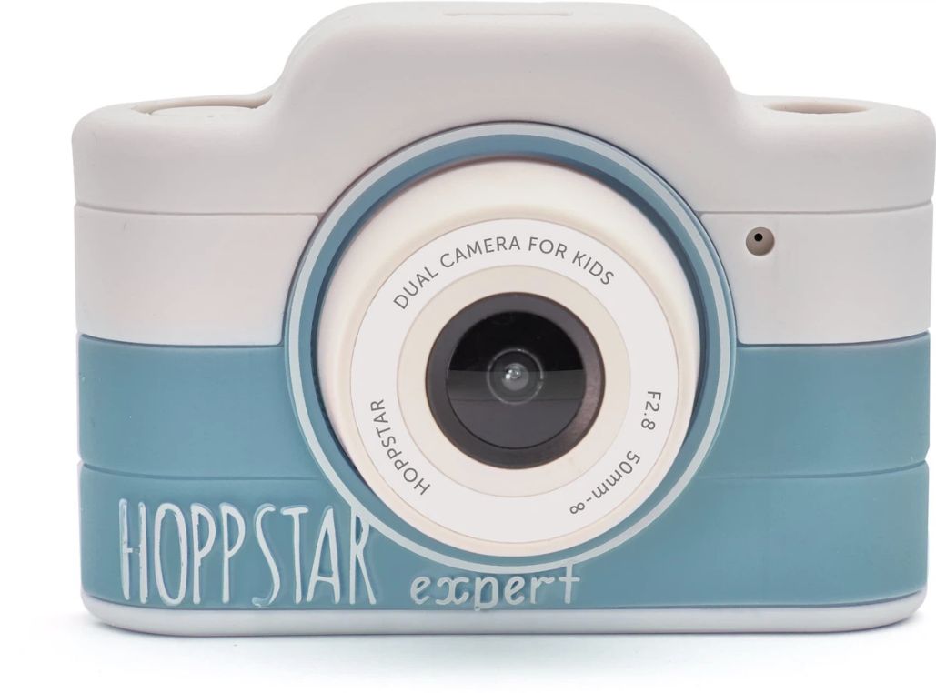 Hoopstar Cámara Selfie Azul, cámara ideal para niños con todas las funciones que necesita en la vida cotidiana;una cámara selfie adicional en la parte posterior, 16 GB de espacio de almacenamiento para hasta 8000 fotos y una función de cámara de video,