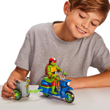 Carregar imagem no visualizador da galeria, Tortuga Ninja Raphael con Cycle - Famosa TU803000