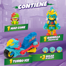 Carregar imagem no visualizador da galeria, Superthings Turbo Ice Moto con 3 bolas para disparar 1 Superthing y 1 Kazoom Kid exclusivos