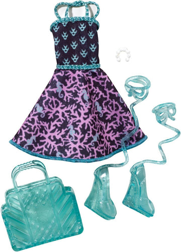 Monster High ropa para muñecas, Lagoona Blue Mattel Y0397-Y0399 Moda que sirve para cualquier Monster High de tamaño Barbie