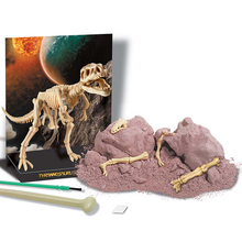 Carregar imagem no visualizador da galeria, Juego de Excavacion Rex ,Con este set geológico, ¡los peques se sentirán como verdaderos paleontólogos! Los peques deberán extraer los huesos del esqueleto de un Tyrannosaurus Rex de la piedra y después podrán reconstruirlo, creando un esqueleto de 19cm de largo.