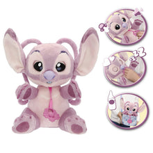Carregar imagem no visualizador da galeria, Baby Paws Angel , viene para unirse a la familia Baby Paws para estar junto a su querido Stitch! emite los mismos sonidos que en la serie de televisión, es tan cuqui... Si le quitas su chupete personalizado verás cómo abre los ojos por primera vez mientras hace dulces sonidos de sueño. 