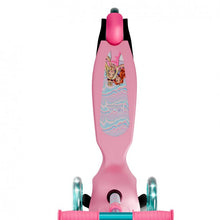 Cargar imagen en el visor de la galería,  Patinete de 3 ruedas de Barbie. Incluye: Barra de dirección de aluminio y ajustable en altura. Fácil montaje, ruedas con luces LED.