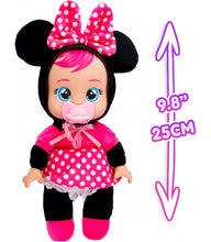 Cargar imagen en el visor de la galería, Bebés Llorones Cry Babies Disney Tiny Cudles Minnie Mouse 25 cm IMC Toys 917910 con chupete, llora lágrimas de verdad