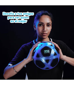  Counter Ball Una pelota con luz y sonidos que te dirá palabras de ánimo y se encenderá cada vez que toques la pelota. Cuenta tus toques de balón. 