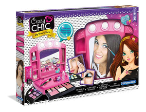 Estudio Maquillaje Crazy Chic Fantástico tocador con iluminación de led y un completo set de cosméticos para convertirse en una auténtica maquilladora. 