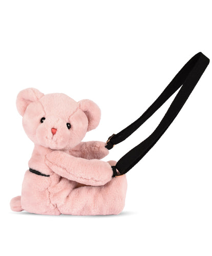bolso rosa de oso DOUDOU, el accesorio ideal para combinar dulzura y practicidad! Este bolso bandolera de 30 cm te ofrece un auténtico remanso de suavidad para llevar a todas partes. Su diseño de oso rosa no solo es adorable, sino también increíblemente suave y cómodo.