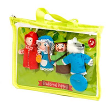 Cargar imagen en el visor de la galería, Marionetas de Dedos La Caperucita Roja,Con las marionetas de dedo de la capucita, el lobo, la abuelita y el leñador, los niños no se cansarán de oir una y otra vez la misma historia. 