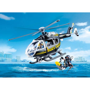 Helicóptero Fuerzas Especiales - Playmobil City Action 9363,Podrás vivir excitantes aventuras con este helicóptero de fuerzas especiales. Incluye 2 agentes muy bien equipados con elementos acuaticos. 