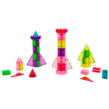 Cargar imagen en el visor de la galería,   Imanix Rocket Castle de Braintoys es un juego de construcción magnético con 64 piezas translúcidas y de colores vibrantes, diseñado para dar rienda suelta a la imaginación y creatividad de los niños. Perfecto para construir formas 2D y 3D como cohetes espaciales, castillos extraordinarios, vehículos