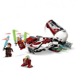  Interceptor Jedi de Ahsoka - LEGO Star Wars Este modelo LEGO Star Wars está equipado con cabina abatible, alas ajustables a las posiciones de ataque y crucero, y 2 cañones automáticos. El juego construible incluye 2 minifiguras LEGO Star Wars (Ahsoka Tano y Anakin Skywalker con espadas láser) y una figura LEGO de un droide (R7-A7) 