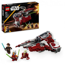 Carregar imagem no visualizador da galeria,  Interceptor Jedi de Ahsoka - LEGO Star Wars Este modelo LEGO Star Wars está equipado con cabina abatible, alas ajustables a las posiciones de ataque y crucero, y 2 cañones automáticos. El juego construible incluye 2 minifiguras LEGO Star Wars (Ahsoka Tano y Anakin Skywalker con espadas láser) y una figura LEGO de un droide (R7-A7) 
