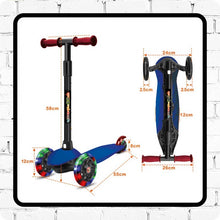 Carregar imagem no visualizador da galeria, Patinete de 3 ruedas . Incluye: Barra de dirección de aluminio y ajustable en altura. Fácil montaje y desmontaje con un solo clic Plegable y fácil de transportar, Puños antideslizantes con punta redondeada, Ruedas con luces de led, Freno trasero