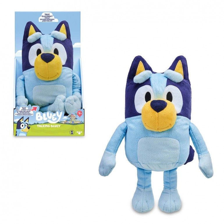 Bluey Peluche Parlante - Famosa BLY16111 Canta y baila con el peluche parlante de Bluey! Tiene más de 9 frases súper divertidas con las que podrás recre…