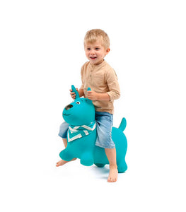 Perro Saltarín Azul -Conoce a este bonito perro saltador azul, un compañero de lo más divertido que siempre está listo para la aventura! Es un compañero de juego y aventuras para todas las edades. Está diseñado para favorecer el desarrollo motor de los niños y niñas, este perro saltarín ofrece estabilidad y seguridad para jugar dentro de casa o en el exterior. 