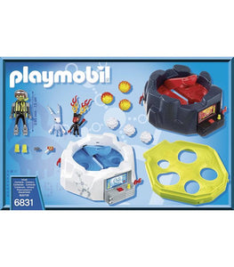 <ul> <li>Playmobil Juego Fuego y Hielo.</li> <li>Set de Playmobil Juego fuego y hielo. Lanzador de hielo con tres bolas de hielo, lanzador de fuego con tres bolas de fuego y diana de puntos.</li> <li>Incluye una figura, Frosty y Sparky.</li> <li>Recomendado a partir de 5 años.</li> </ul>