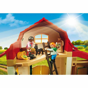  granja Country de Ponis de Playmobil, es espectacular. En ella todos los caballos y ponis de la ciudad crecen y viven felices. Podrás tener tu propia granja de ponis par cuidarlos, alimentarlos y hacer las delicias de los niños Playmobil. 