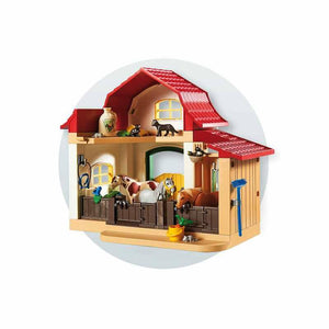  granja Country de Ponis de Playmobil, es espectacular. En ella todos los caballos y ponis de la ciudad crecen y viven felices. Podrás tener tu propia granja de ponis par cuidarlos, alimentarlos y hacer las delicias de los niños Playmobil. 