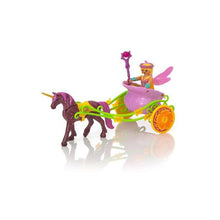 Carregar imagem no visualizador da galeria, Hada con Carro y Unicornio - Playmobil Fairies 9136Esta hada de PLAYMOBIL Fairies viene de un mundo de fantasía, con su carro adornado de flores y tirado por un precioso unicornio.