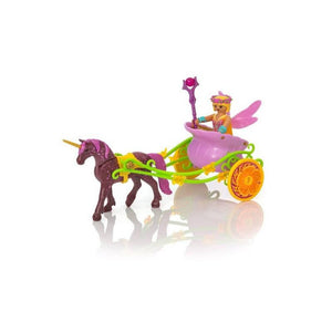 Hada con Carro y Unicornio - Playmobil Fairies 9136Esta hada de PLAYMOBIL Fairies viene de un mundo de fantasía, con su carro adornado de flores y tirado por un precioso unicornio.