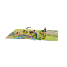 Carregar imagem no visualizador da galeria, Set de ponis de Playmobil Maps. Con una alfombra de juego a modo de decorado para cuidar los ponis. Incluye una figura Playmobil de jugador, un poni y un potro. 