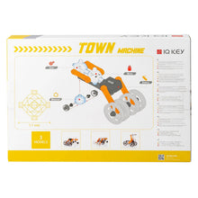 Cargar imagen en el visor de la galería, IQ KEY Town Machine 3 en 1Juego de construcción para los amantes de la mecánica. Se pueden construir 3 modelos, todos ellos con movimiento. Consta de 68 piezas e incluye un motor para dar movilidad a cualquiera de los modelos. 