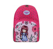 Carregar imagem no visualizador da galeria, Mochila Triple Bolsillo de Gorjuss con el diseño My Gift To You tiene dos compartimentos con cierre de cremallera y un bolsillo frontal, también con cremallera, con tres compartimentos 