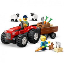 Carregar imagem no visualizador da galeria, Tractor Rojo con Remolque,Lleva el encanto del campo a los juegos de tus peques con el set LEGO City Tractor Rojo con remolque y ovejas. Contiene un tractor rojo con remolque desmontable