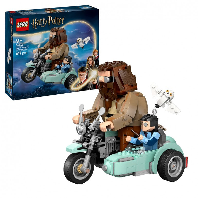  Viaje en Moto de Hagrid y Harry, Sujétate fuerte y disfruta del set Viaje en Moto de Hagrid y Harry, un encantador juguete para niñas, niños y fans del Mundo Mágico. Consta de 617 piezas.