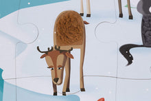 Cargar imagen en el visor de la galería, Janod Puzzle Táctil Animales del Polo Norte 20 piezas J02773 de colores vivos, piezas grandes, diferentes tactos.