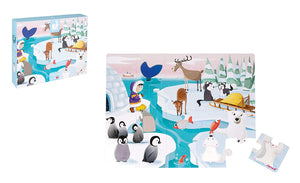 Janod Puzzle Táctil Animales del Polo Norte 20 piezas - Juratoys J02773