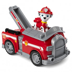 Camión de Bomberos + Figura Marshall Patrulla Canina íLos cachorros de la Patrulla Canina van a toda velocidad en sus vehículos de rescate! Únete a Marshall en misiones llenas de acción con su camión de bomberos. 