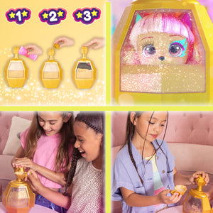 VIP Pets Celebripets IMC Toys 711938 con 10 sorpresas para crear  peinados glamurosos con un toque dorado  pestañas reales