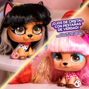 VIP Pets Celebripets IMC Toys 711938 con 10 sorpresas para crear  peinados glamurosos con un toque dorado  pestañas reales