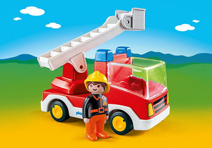 Camión de bomberos de Playmobil 1.2.3 con figura de bombero
