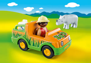 Playmobil 1.2.3 Vehiculo con Rinoceronte - Playmobil 70182