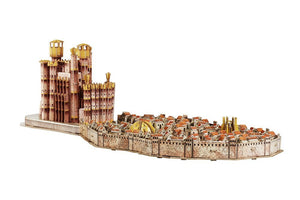  Puzzle 3D de Desembarco del Rey. recrea la ciudad de Desembarco del Rey (Kings Landing) de la serie de TV "Game Of Thrones".  mide 76x30,5x20 cm y consta de 260 piezas