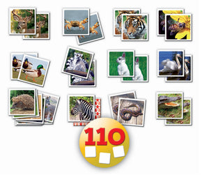 Identic Memo Game Natura Educa 14783 con 55 magníficas fotos de animales de todo el mundo Encuentra las 55 parejas 