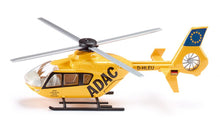 Cargar imagen en el visor de la galería, Helicoptero de rescate ADAC a escala 1/55 de Siku, color amarillo