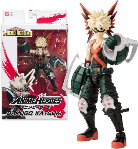 igura de Anime Heroes- Bakugo Katsuki: figura de 14 cm aprox. con más de 20 puntos de articulación. Accesorios incluídos. 