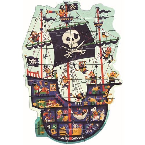 Puzzle Gigante El Barco Pirata 36 Piezas - Djeco 37129