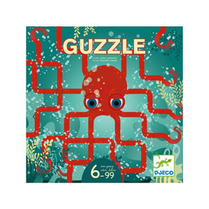 Guzzle Juego de Estrategia DJ08471 Djeco 38471 Gana el más rápido en formar su pulpo con 8 tentáculos unidos a la cabeza