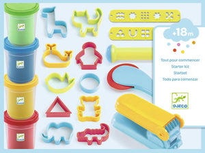 Djeco - Plastilina 4 botes y 21 herramientas