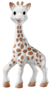 Sophie la girafe es el primer juguete del bebé que estimula cada uno de sus sentidos.